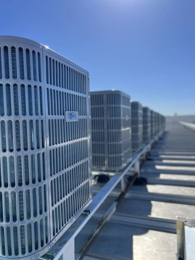 Commercial HVAC condenser units installed by Jet Air Solutions